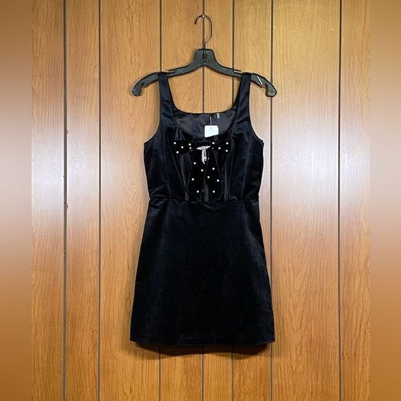 LoveShackFancy Embellished Velvet Corset Minidress size 2 - Picture 7 of 14